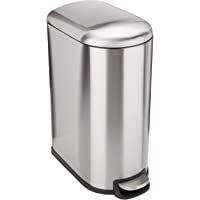 Amazon Basics Rectangle Soft-Close Trash Can for Narrow Spaces - 40L